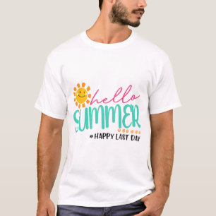 Camiseta Verão feliz no último dia