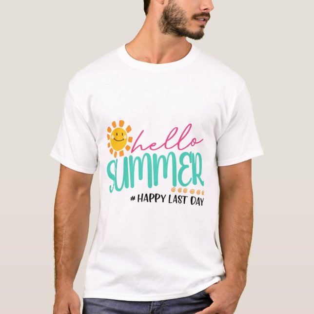 Camiseta Verão feliz no último dia (Frente)
