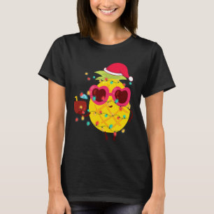 Camiseta Verão Havaiano Tropical Natal Abacaxi Natal