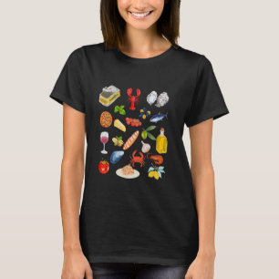 Camiseta Verão italiano: Sardinha de tomate de peixe em con