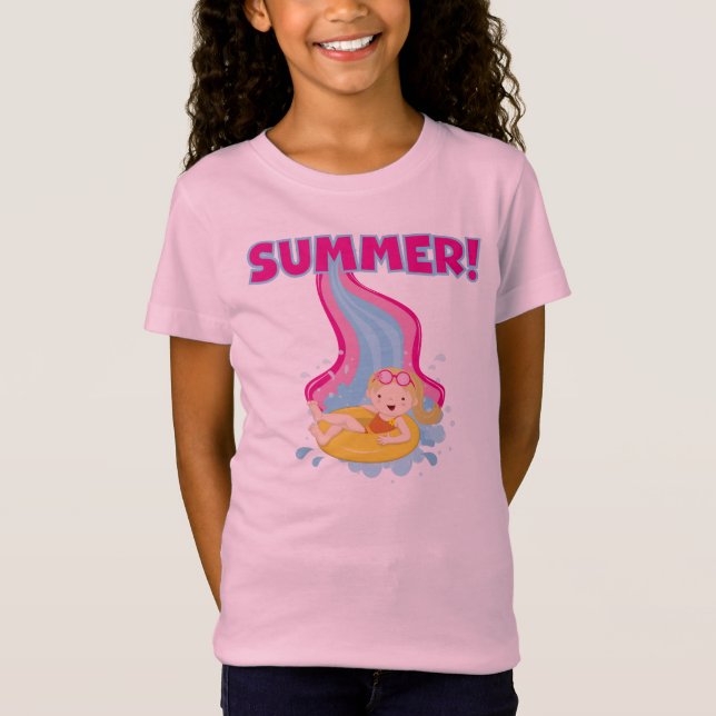 Camiseta Verão louro da menina (Frente)