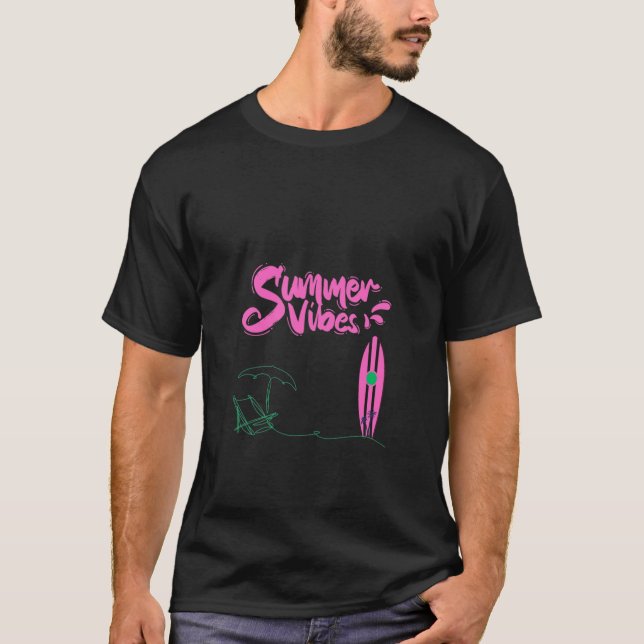 Camiseta Verão, mar e diversão (Frente)