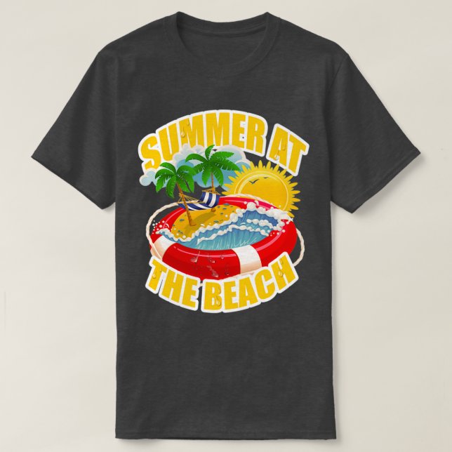 Camiseta verão na praia 2 (Frente do Design)