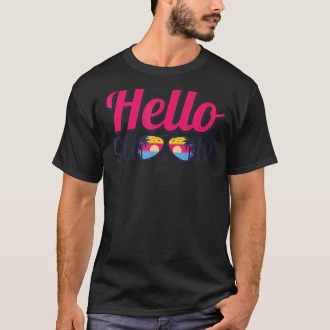 Camiseta Verão Na Praia, Alô, Férias De Verão (Frente)