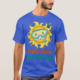 Camiseta Verão significa snorkeling clássico autêntico T