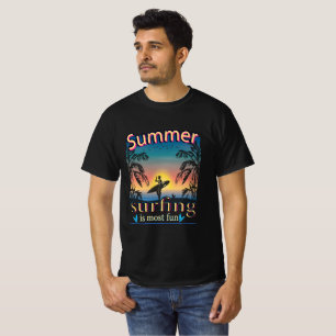 Camiseta Verão - Surfar É Mais Divertido