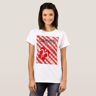 Camiseta Verão vermelho do falhanço de sacudir