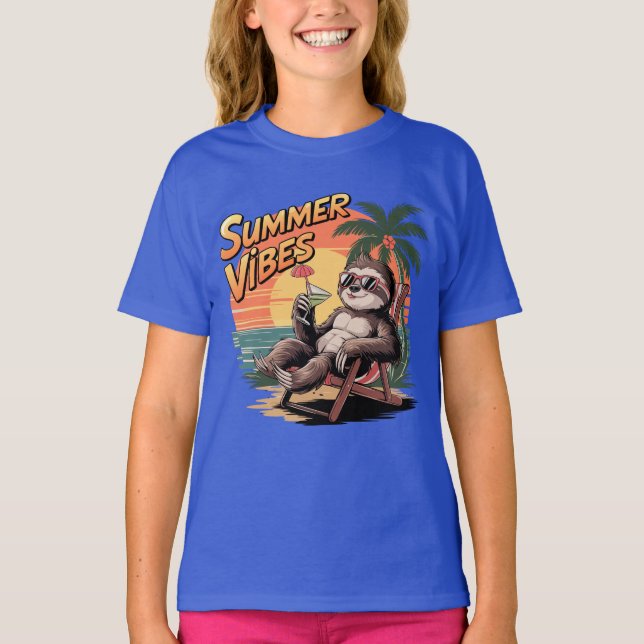 Camiseta verão vibes preguiça (Frente)