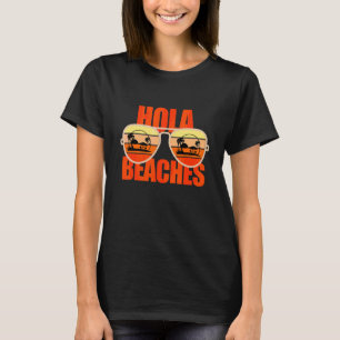 Camiseta Verão - Vidros de retroaviador Cruzam Hola - Praia