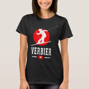 Camiseta Verbier Ski Resort Alts Swiss Mountain Switzerlan