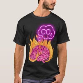 Camiseta Verbranntes Hirn denkt nur an CO2