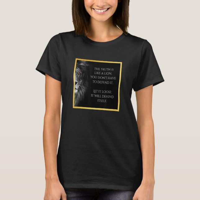 Camiseta Verdade Como Lion Inspirando Para Escritores Jorna (Frente)