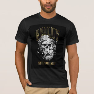 Camiseta Verdade da Realidade por Baixo - Crânio de Estátua