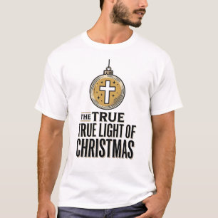 Camiseta Verdadeira Luz do Natal Enfeite Cristão Vintage