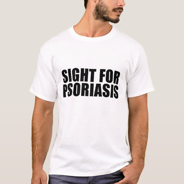 Camiseta Verdadeira visão para a Psoríase - Olhos de Loja N (Frente)