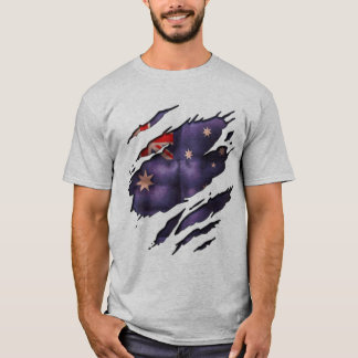 Camiseta Verdadeiras Cores Aussie Flag Tear