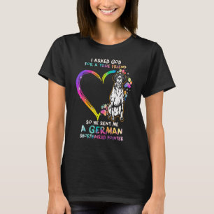 Camiseta Verdadeiro Amigo Alemão Abreviado Ponteiro Cachorr