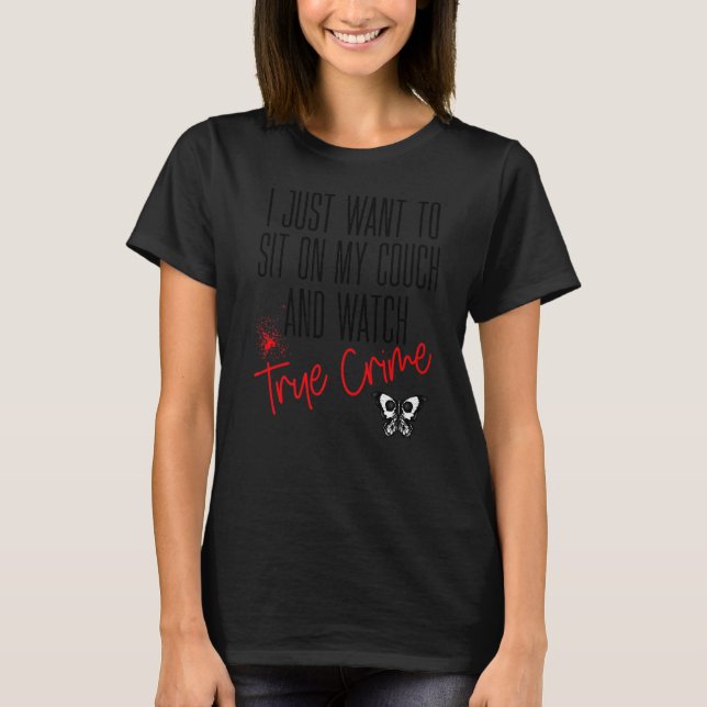 Camiseta Verdadeiro Crime Introduvert Serial Killer Fan But (Frente)