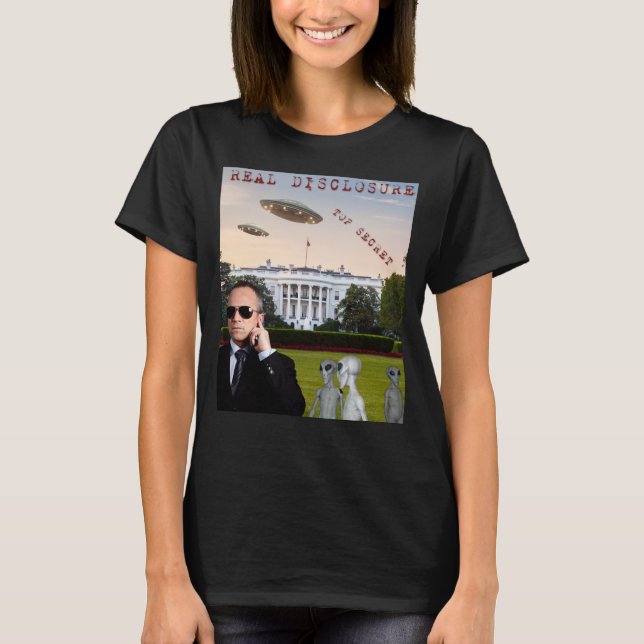 Camiseta Verdadeiro Divulgação, OVNIs, Aliens, UAPs, Espaço (Frente)