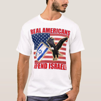 Camiseta Verdadeiros americanos defendem Israel