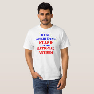 Camiseta Verdadeiros americanos defendem o Hino Nacional