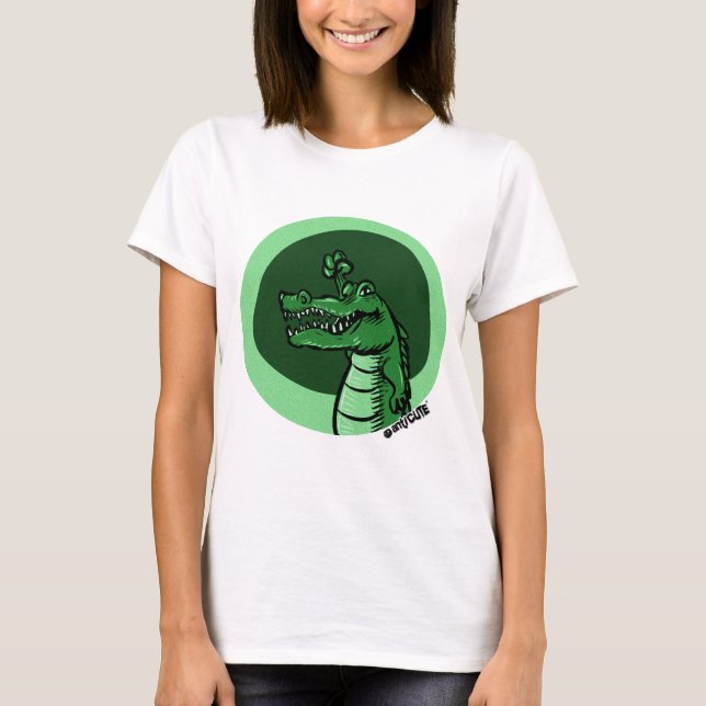 Camiseta verde alligador (Frente)