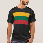 Camiseta Verde Amarelo e Bandeira Vermelha da Lituânia<br><div class="desc">As faixas amarelas,  verdes e vermelhas da bandeira da Lituânia.</div>