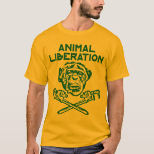 Camiseta Verde animal do t-shirt da libertação