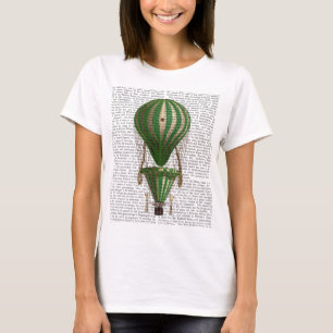 Camiseta Verde-balão de ar quente hierárquico