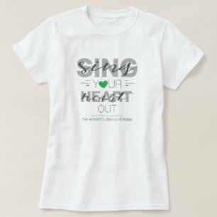 Camiseta Verde Cante Seu Coração