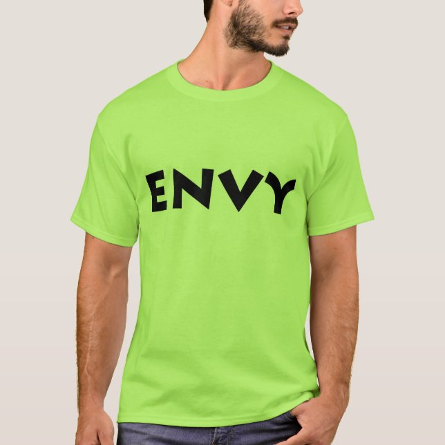 Camiseta Verde com t-shirt da inveja (Frente)