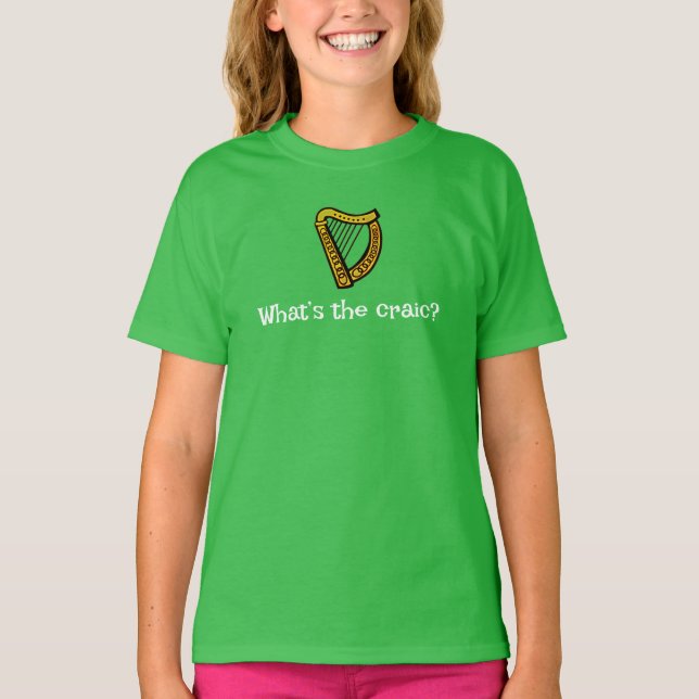 Camiseta verde craic (Frente)