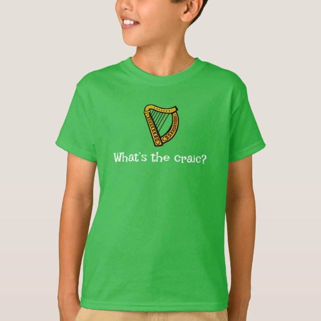 Camiseta verde craic kid (Frente)