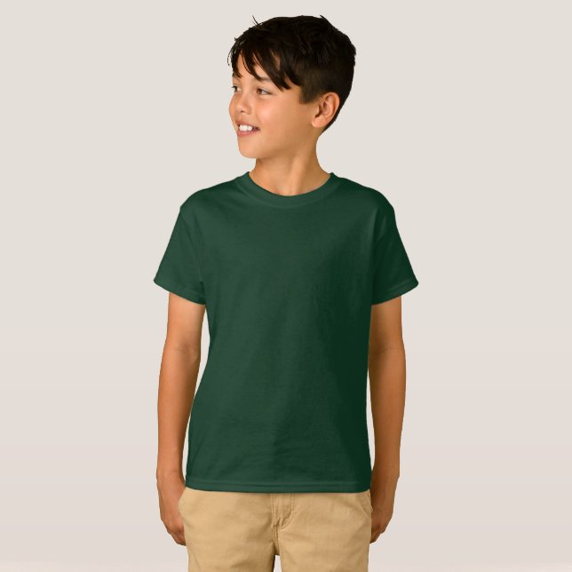 Camiseta Verde, Crianças/Personalizar Camisa-T (Frente Completa)
