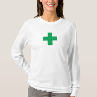 Camiseta verde-cruz