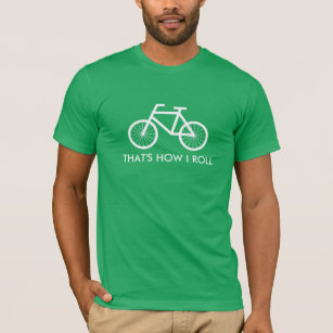 Camiseta verde   da bicicleta que é como eu rolo