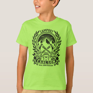 Camiseta Verde da Equipe de 30 de Aniversário de Carlson C