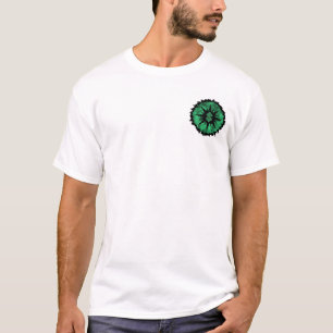 Camiseta Verde da estrela do círculo