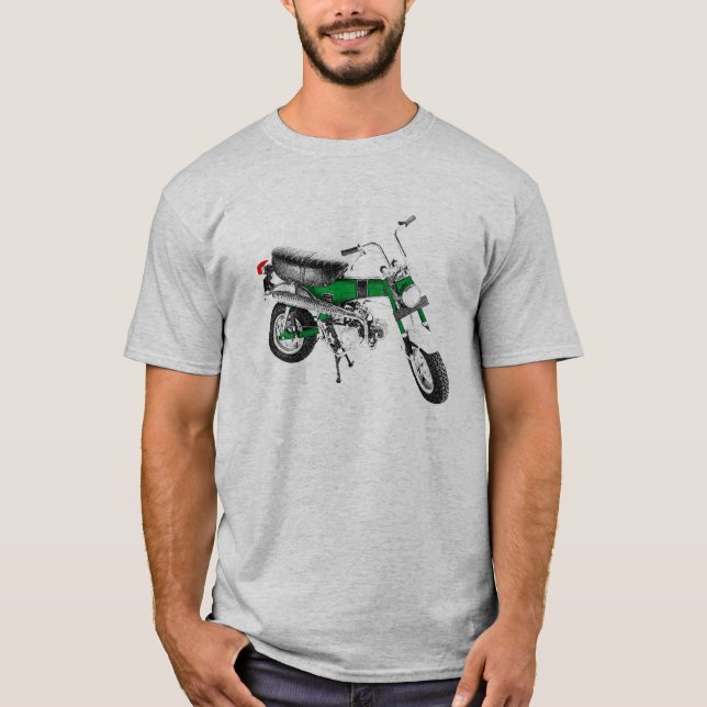 Camiseta Verde da fuga 70 da bicicleta dos anos 70 do (Frente)