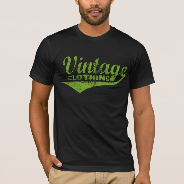 Camiseta Verde da roupa do vintage (Frente)