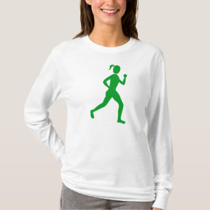 Camiseta Verde de grama do corredor (fêmea) -