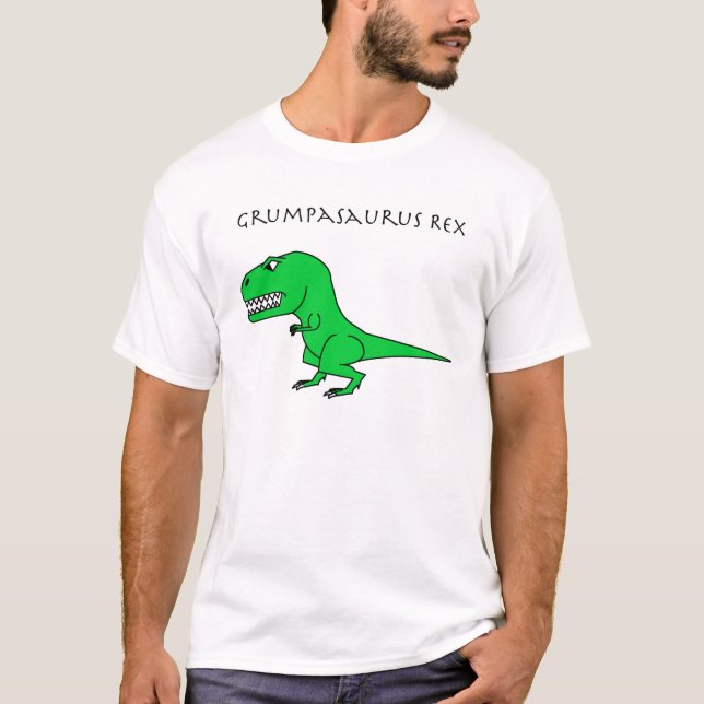 Camiseta Verde de Grumpasaurus Rex (Frente)