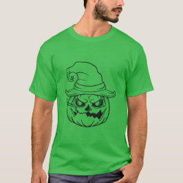 Camiseta verde de Halloween masculino