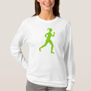 Camiseta Verde de Marciano do corredor (fêmea) -