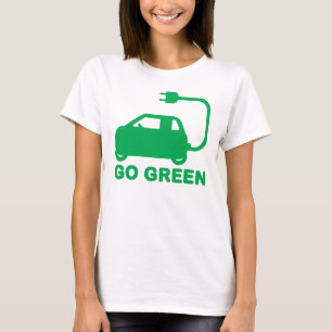 Camiseta Verde ~ Dirigir Carros Elétricos