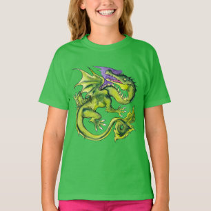 Camiseta Verde do Dragão Medieval