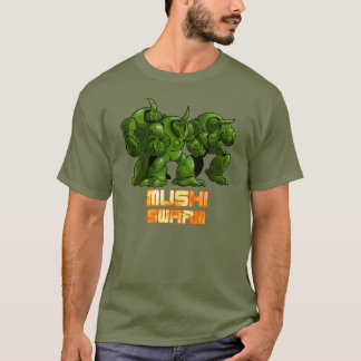 Camiseta Verde do enxame de Mushi