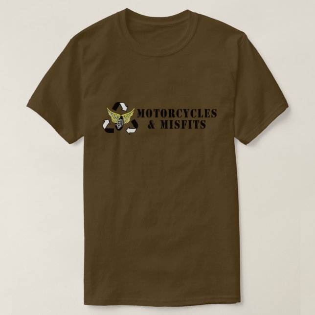 Camiseta Verde do exército das motocicletas & dos (Frente do Design)