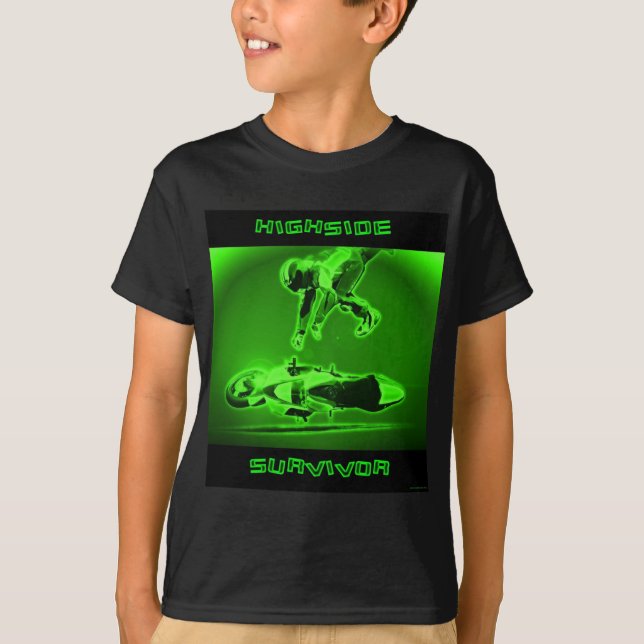 Camiseta Verde do sobrevivente de Highside (Frente)