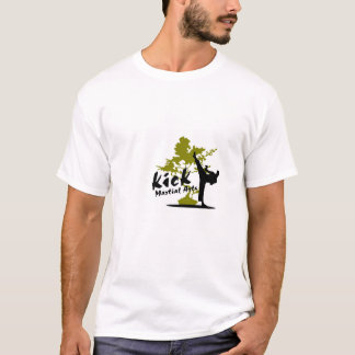 Camiseta Verde do t-shirt dos homens das artes marciais do
